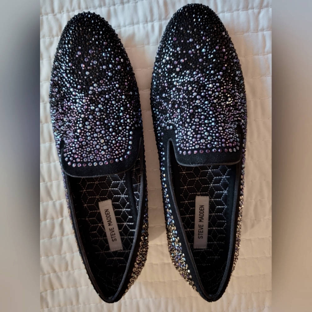 Steve Madden P-Deploy Embellished Classic Loafers Smoking Slip-on Men's sz 12